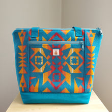 Load image into Gallery viewer, CC Mini Linda Tote - Turquoise Canvas