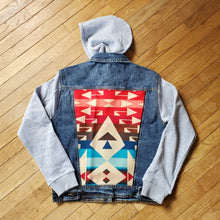 Load image into Gallery viewer, Women's Small - Custom Denim Sweatshirt Jacket