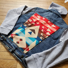 Load image into Gallery viewer, Women's Small - Custom Denim Sweatshirt Jacket