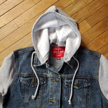 Load image into Gallery viewer, Women's Small - Custom Denim Sweatshirt Jacket