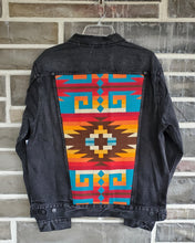 Load image into Gallery viewer, Unisex Large - Custom Black Denim Jacket