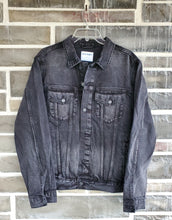 Load image into Gallery viewer, Unisex Large - Custom Black Denim Jacket