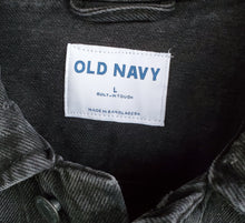 Load image into Gallery viewer, Unisex Large - Custom Black Denim Jacket