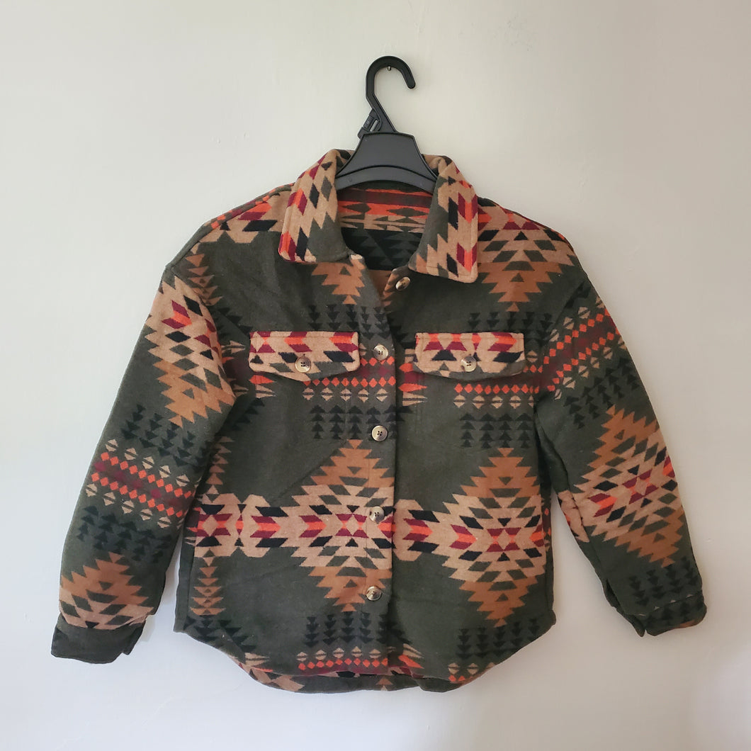 Olive Aztec Jacket