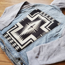 Load image into Gallery viewer, Women&#39;s XL - Custom Denim Sweatshirt Jacket
