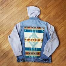 Load image into Gallery viewer, Women&#39;s XL - Custom Denim Sweatshirt Jacket
