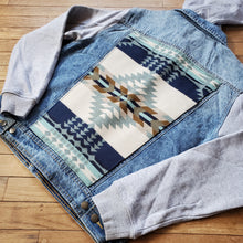 Load image into Gallery viewer, Women&#39;s Large - Custom Denim Sweatshirt Jacket
