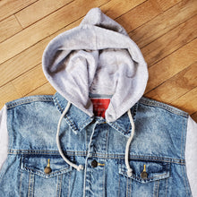 Load image into Gallery viewer, Women&#39;s Large - Custom Denim Sweatshirt Jacket
