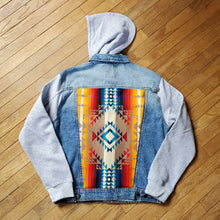 Load image into Gallery viewer, Women&#39;s Large - Custom Denim Sweatshirt Jacket
